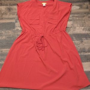 Modcloth burnt orange dress by Yellow Star